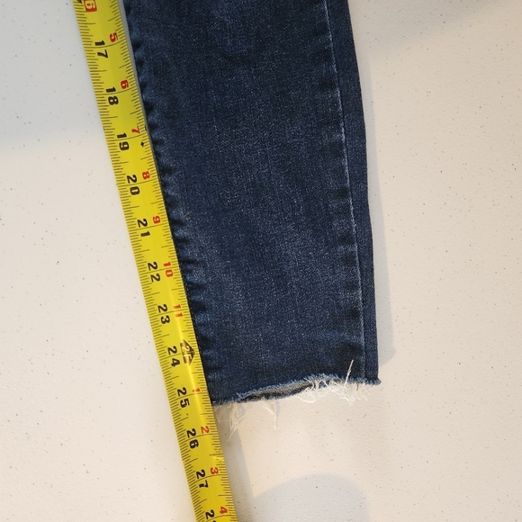 Gap Universal Jegging High Rise Skinny Jeans Dark Wash Stretch Raw Hem Size 25 0 - Picture 10 of 11